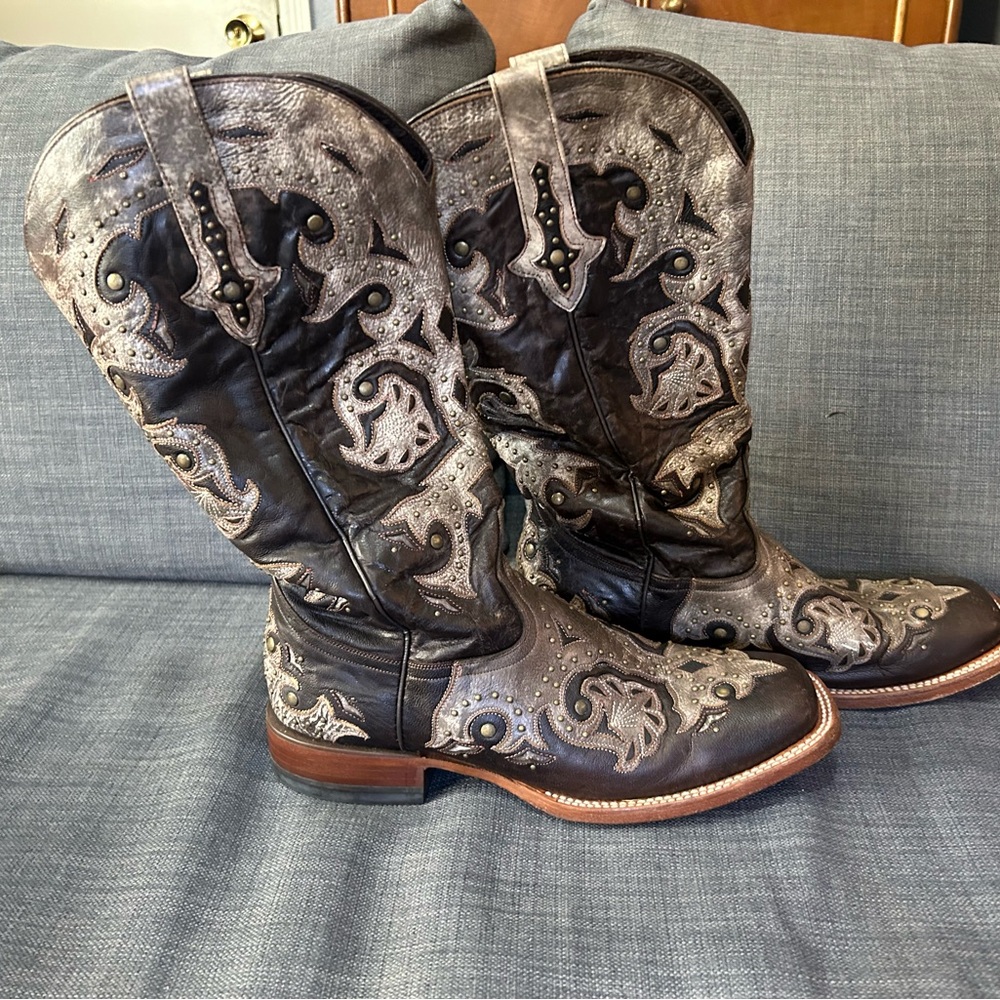 Lucchese Boots Women's Size 10 C Brown and tan Leather